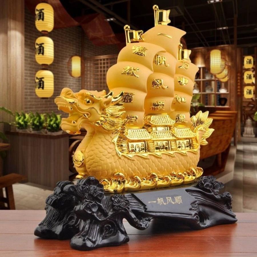 龍 ドラゴン 金 黄金 ゴールド 置物 オブジェ 金龍 風水 開運 縁起 干支 中国 貯金箱 玄関 寝室 方角 金 強力 スピリチュアル 店舗 金運 仕事運 健康運 伝統的_3