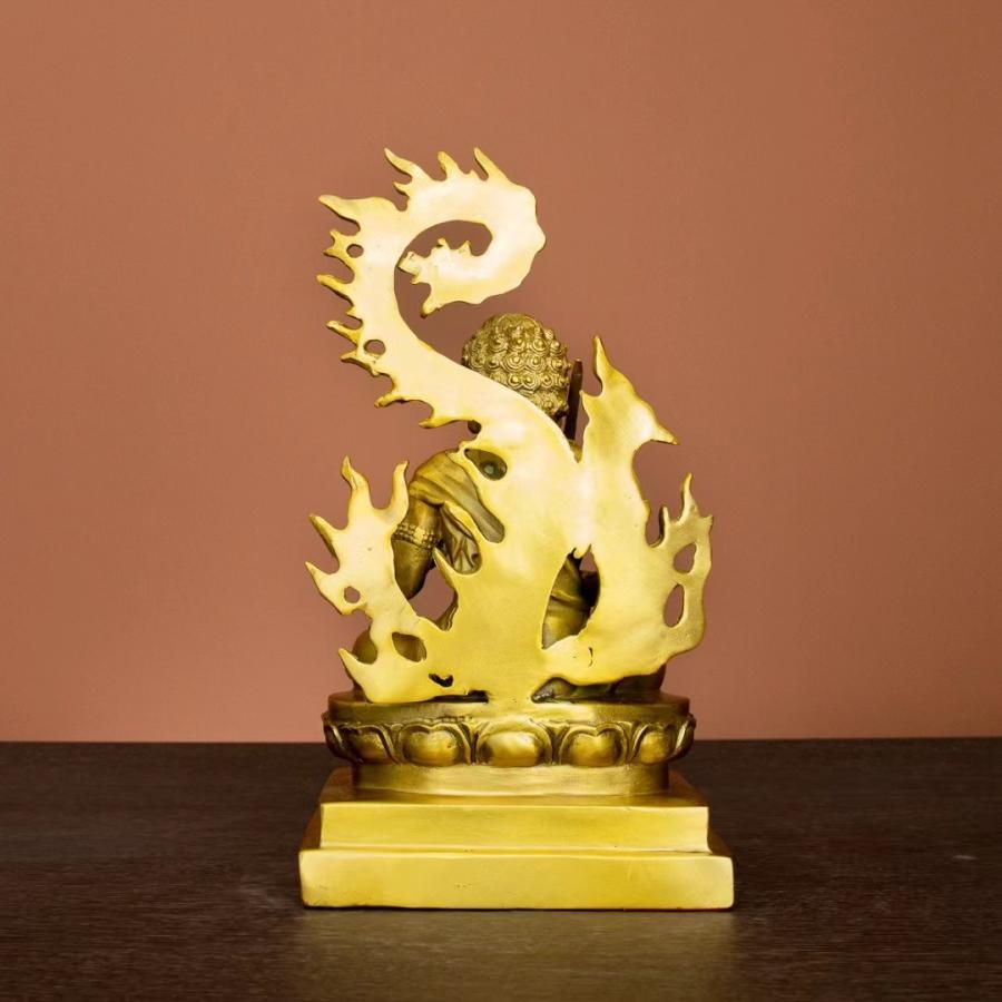不動明王 金色 黄金 置物 オブジェ オーナメント 風水 開運 縁起 玄関