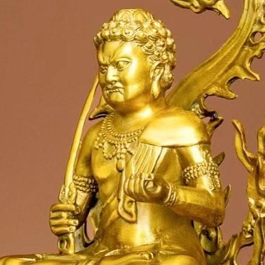 不動明王 金色 黄金 置物 オブジェ オーナメント 風水 開運 縁起 玄関