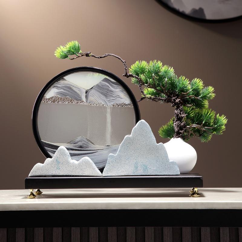 松 盆栽 雅 流砂 オーナメント オブジェ 置物 インテリア雑貨 芸術