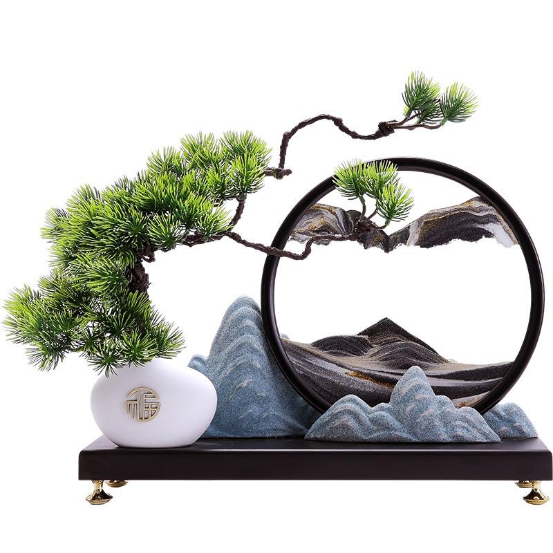 松 盆栽 雅 流砂 オーナメント オブジェ 置物 インテリア雑貨 芸術