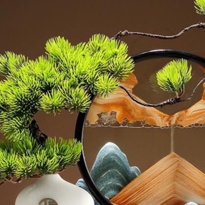 松 盆栽 雅 流砂 オーナメント オブジェ 置物 インテリア雑貨 芸術