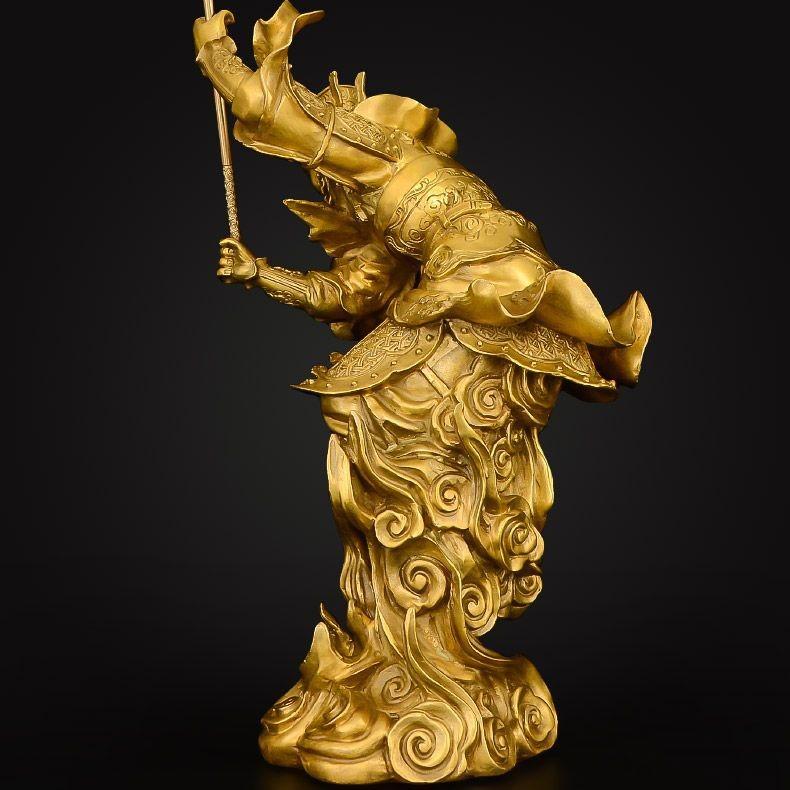 孫悟空 ハヌマーン ゴールド 金色 黄金 置物 オブジェ 全長18cm 24cm