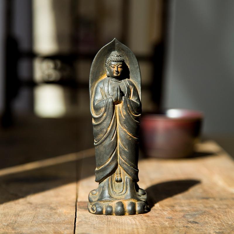 仏像 阿弥陀如来 置物 オブジェ 彫刻 インテリア リビング オフィス 魔 