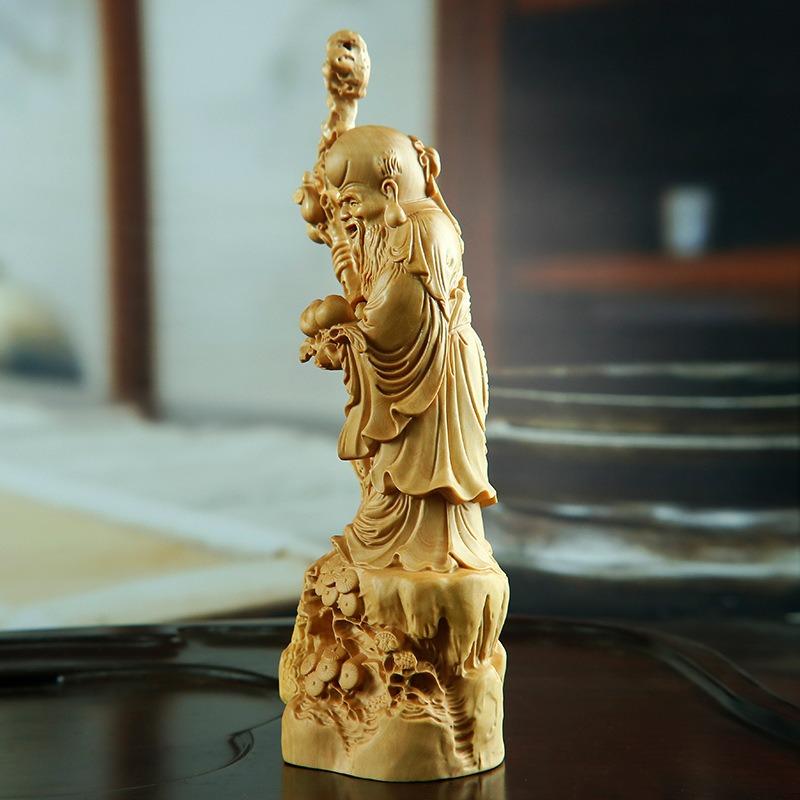 桃仙人 童子 寿老人 仏像 オブジェ 魔除け 幸運 金運 健康運 出世運