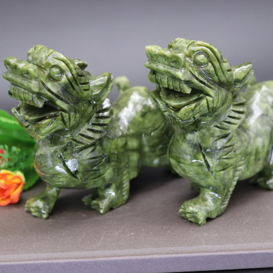 貔貅 ヒキュウ 翡翠 天然石 置物 オブジェ 商売〓盛 インテリア 玄関