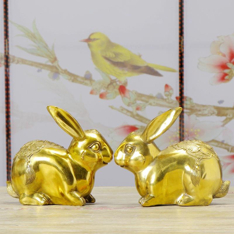 兎 うさぎ 置物 オブジェ 金色 黄金 ゴールド 幸運 長寿 縁起物 魔除け