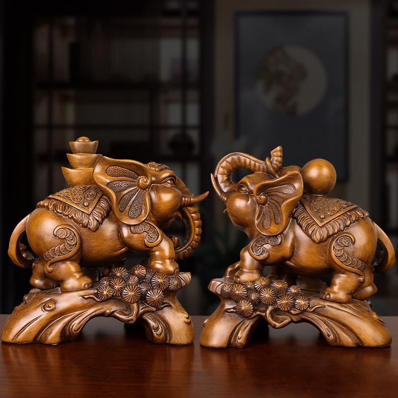 象 ゾウ 置物 オブジェ 豪華 装飾 富 繁栄 樹脂素材 高級感 縁起物