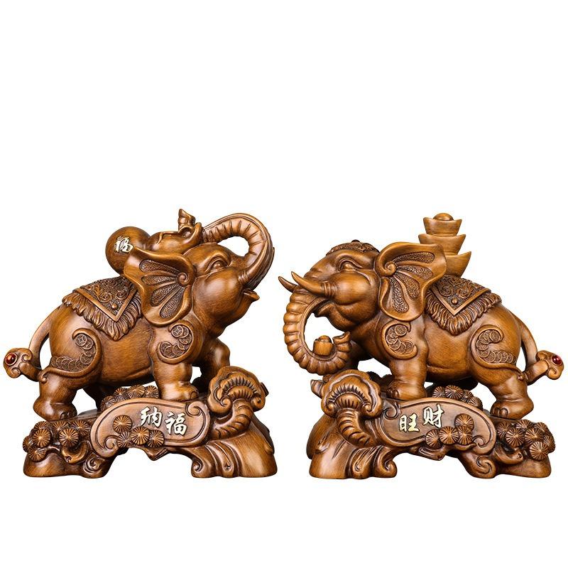 象 ゾウ 置物 オブジェ 豪華 装飾 富 繁栄 樹脂素材 高級感 縁起物