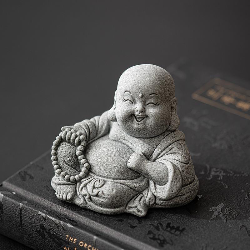 布袋様 置物 オブジェ 神様 神 仏様 青砂石 開運 厄除け 縁起物 健康運