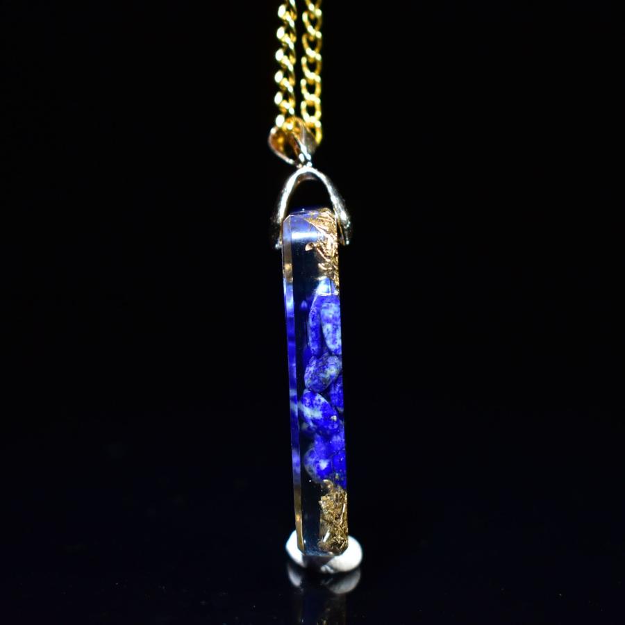 天然石 パワーストーン アクセサリー ペンダント 水晶 金 ブルー 青