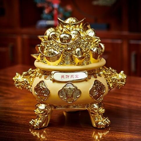元宝 貯金箱 風水グッズ 元寶 置物 オブジェ 運 健康運 出世運 家庭運 家内安全 インテリア 玄関 リビング 贈り物 プレゼント 魔除け オフィス 飾品 幸運 金色