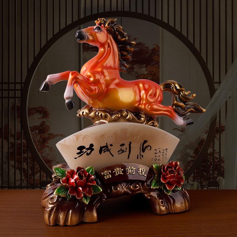 馬 うま 置物 風水グッズ ブラウン 茶 オブジェ 開運 運気アップ 恋愛