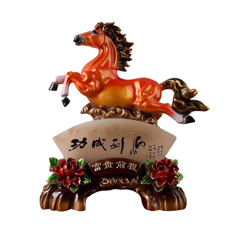 馬 うま 置物 風水グッズ ブラウン 茶 オブジェ 開運 運気アップ 恋愛