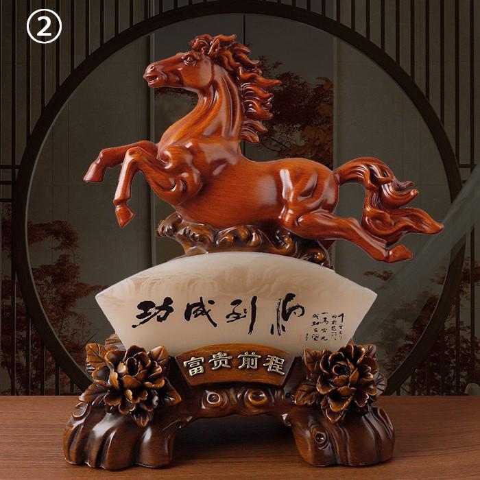 馬 うま 置物 風水グッズ ブラウン 茶 オブジェ 開運 運気アップ 恋愛