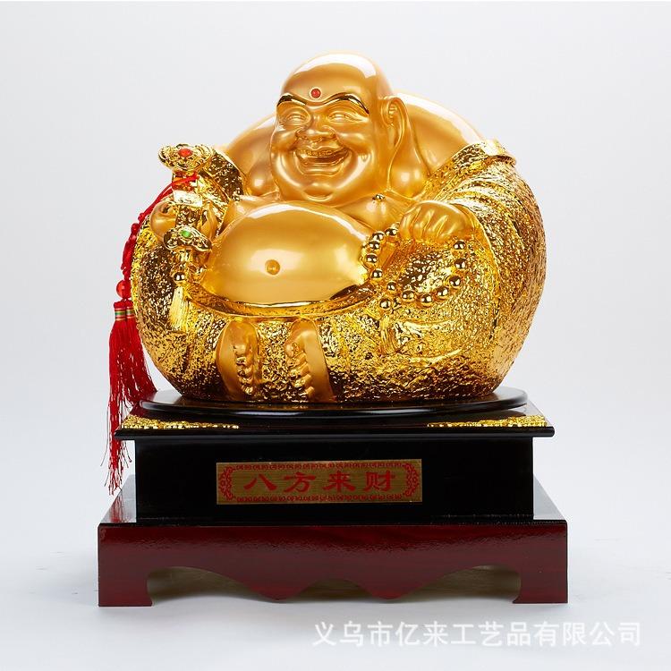 布袋様 置物 オブジェ 神様 神 仏様 金色 ゴールド 黄金 開運 厄除け