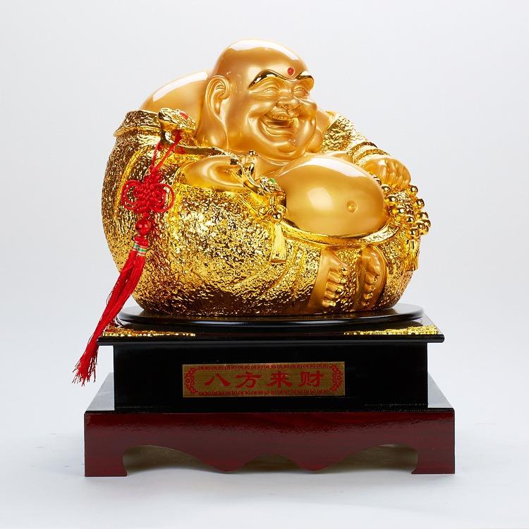 布袋様 置物 オブジェ 神様 神 仏様 金色 ゴールド 黄金 開運 厄除け