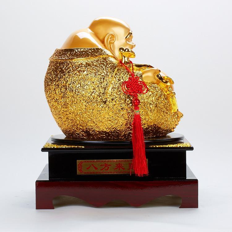 布袋様 置物 オブジェ 神様 神 仏様 金色 ゴールド 黄金 開運 厄除け