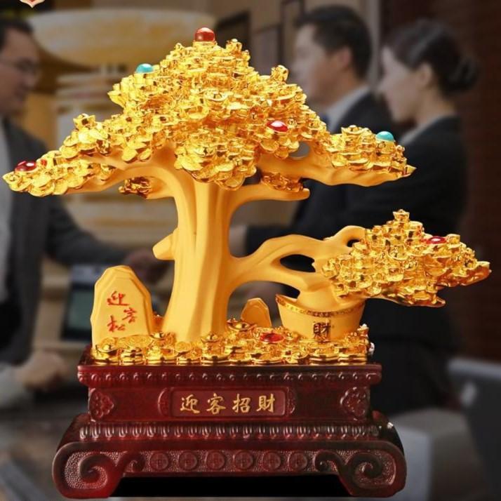 元宝 金のなる木 金 黄金 ゴールド 招財樹 富 繁栄 オブジェ 置物 インテリア 玄関 風水 縁起物 贈り物 プレゼント 樹脂素材 高級感 ...