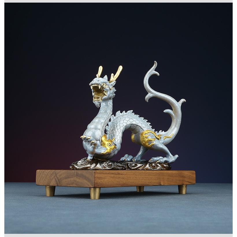 龍 ドラゴン 置物 レッド 赤 ホワイト 白 オブジェ 風水 開運 縁起