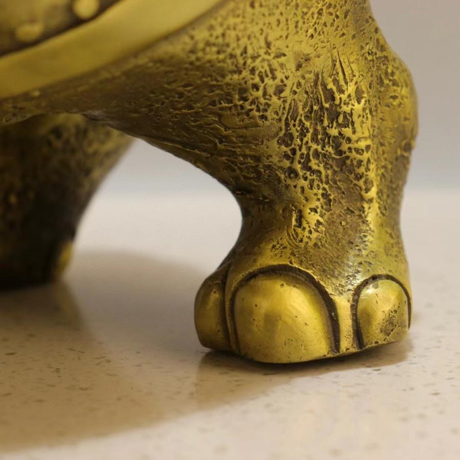 サイ 置物 オブジェ 金 ゴールド 黄金 招財 幸運 長寿 縁起物 魔除け