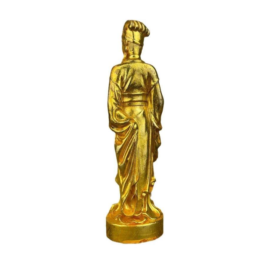 孔明 諸葛孔明 三国志 置物 オブジェ 金 ゴールド 黄金 開運 風水 幸運