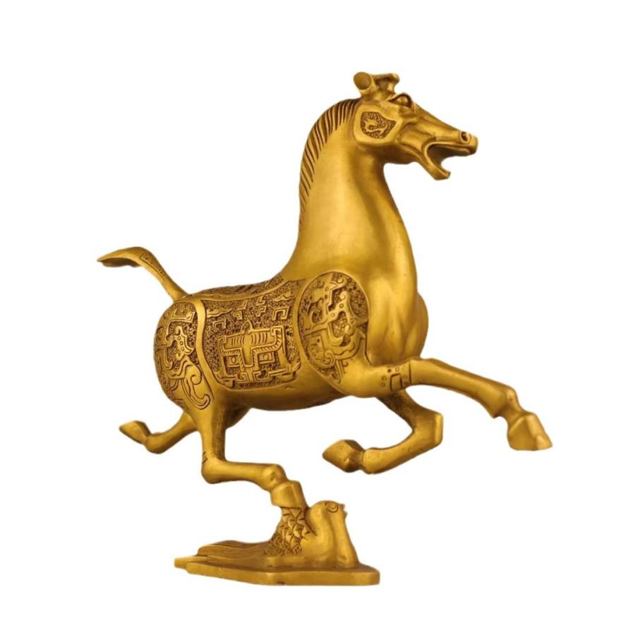 馬 ウマ 置物 オブジェ 金色 黄金 ゴールド 干支 運 金運 健康運 出世