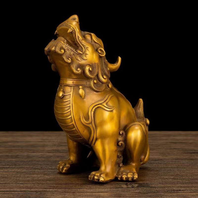 獅子 ライオン 置物 オブジェ 金 ゴールド 黄金 風水グッズ