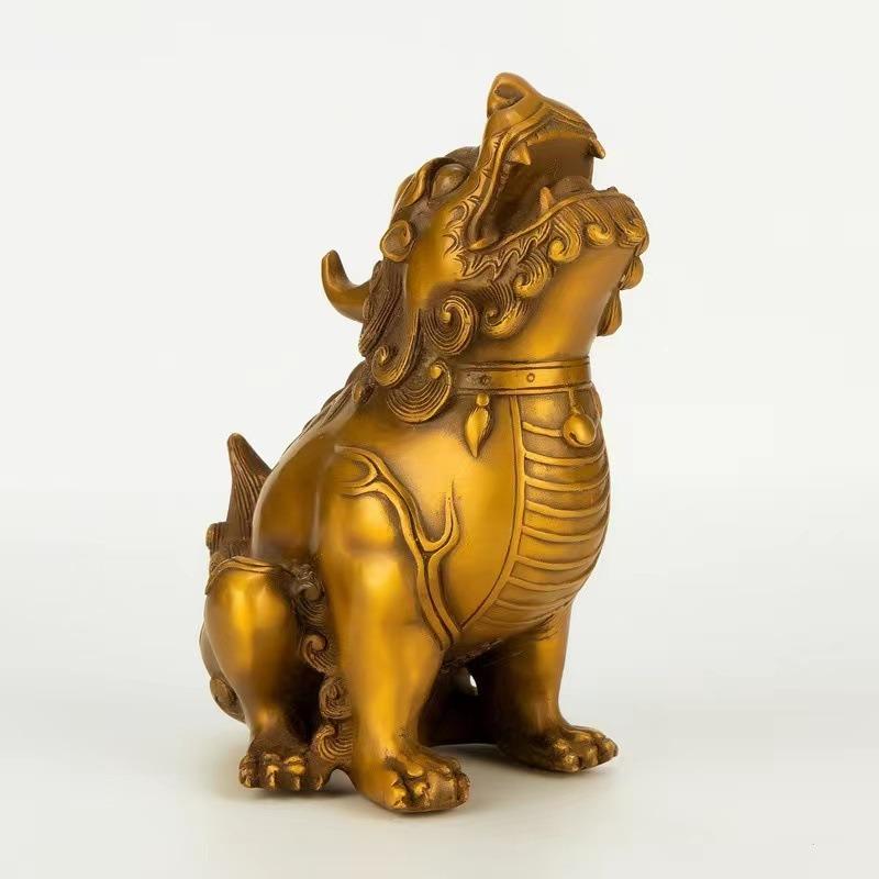 獅子 ライオン 置物 オブジェ 金 ゴールド 黄金 風水グッズ