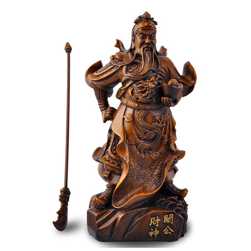 関羽像 関羽雲長 三国志 武士像 置物 オブジェ 縁起物 風水 幸運 開運