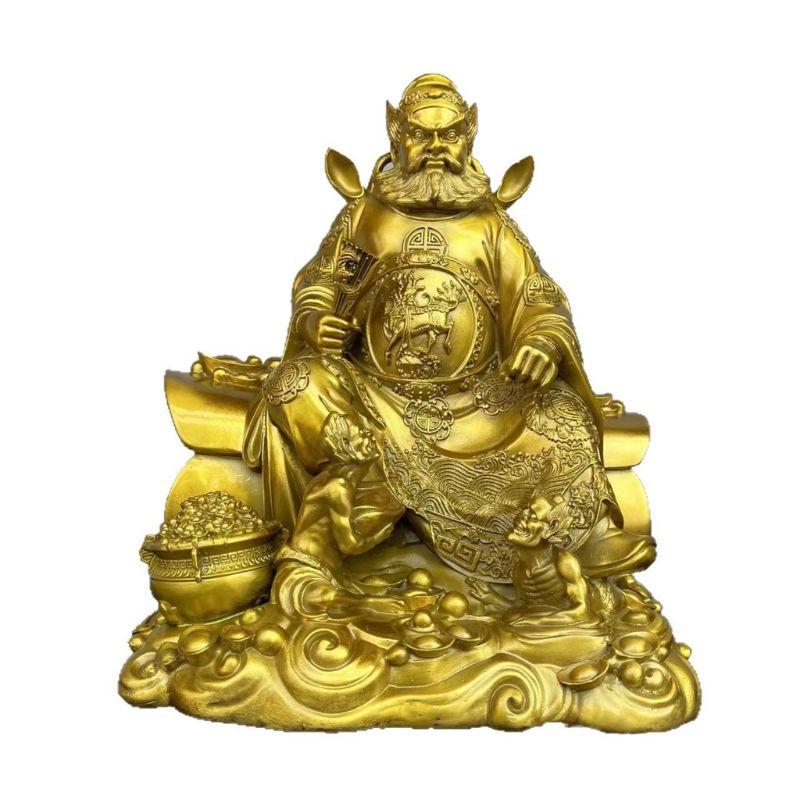 天子鍾馗 神 置物 オブジェ 神様 鍾馗 ゴールド 金 銅製 魔除け 厄除け