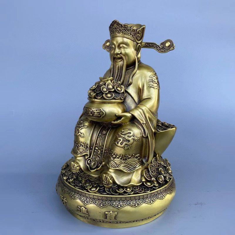 置物　縁起物　神様 文?神 財神像 置物 オブジェ インテリア 風水 神 神様 財運祈願 金運