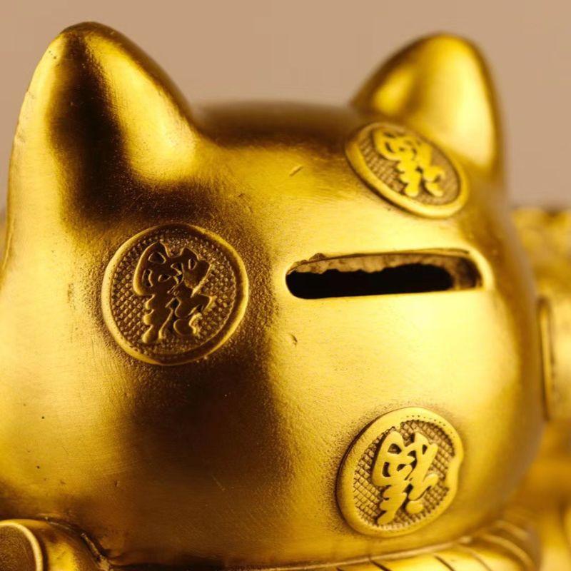 招き猫 ネコ 福猫 置物 オブジェ インテリア 金運アップ 開運 銅製