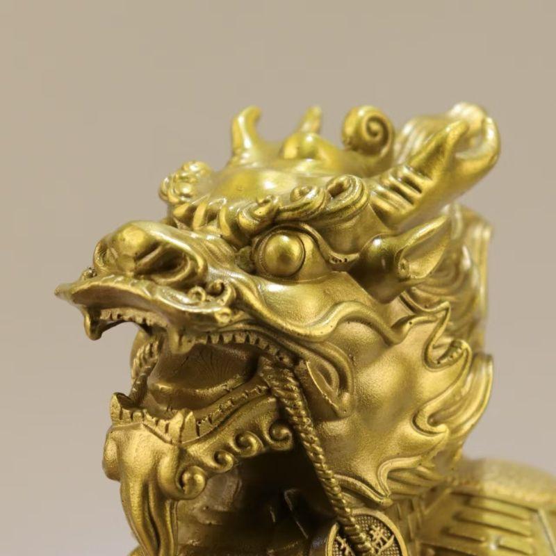 龍亀 置物 ロングイ 龍龜 風水 八卦 龍頭亀 金運 開運 銅製 神獣 貔貅