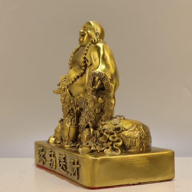 弥勒菩薩 菩薩像 仏像 置物 風水 弥勒佛 大肚佛 笑佛 風水置物 開運 金運 財運 招財 玄関置物 銅製 縁起物 商売繁盛 福を呼ぶ 大黒天 福の神 財運向上 家庭運_8
