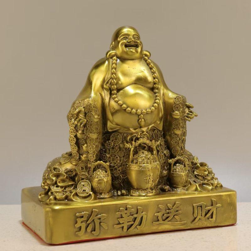 弥勒菩薩 菩薩像 仏像 置物 風水 弥勒佛 大肚佛 笑佛 風水置物 開運 金運 財運 招財 玄関置物 銅製 縁起物 商売繁盛 福を呼ぶ 大黒天 福の神 財運向上 家庭運_3