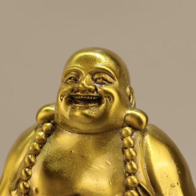 弥勒菩薩 菩薩像 仏像 置物 風水 弥勒佛 大肚佛 笑佛 風水置物 開運 金運 財運 招財 玄関置物 銅製 縁起物 商売繁盛 福を呼ぶ 大黒天 福の神 財運向上 家庭運_4
