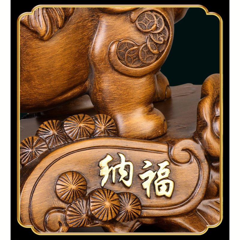 希少 中国美術 木彫 宝石飾 小象 象 置物 飾り物 インテリア