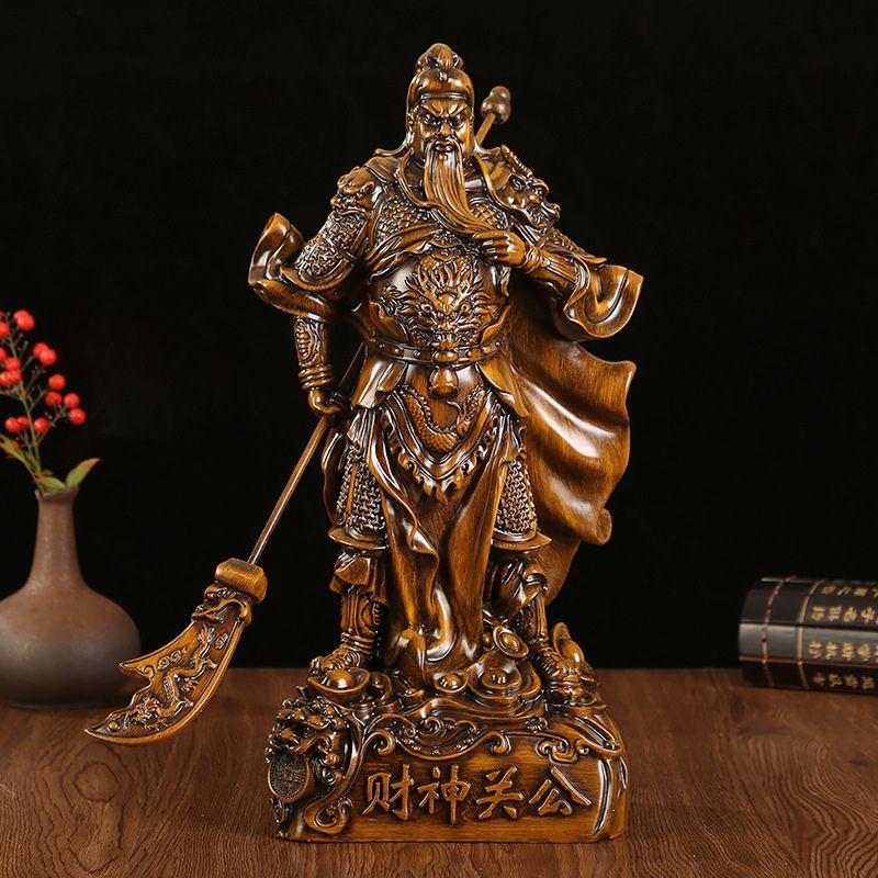 関羽像 武財神 鉄製 三国志 関帝像 置物 商売繁盛 金運 開運 インテリア 関羽 関公 武財神 置物 仏像 関帝君 風水 開運 商売繁盛 魔除け 邪気