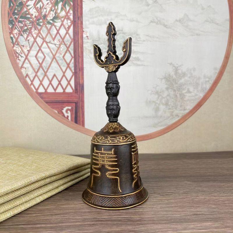 チベット 仏具 金剛鈴 ベル ハンドベル ドルジェベ 仏教 密教法具 置物