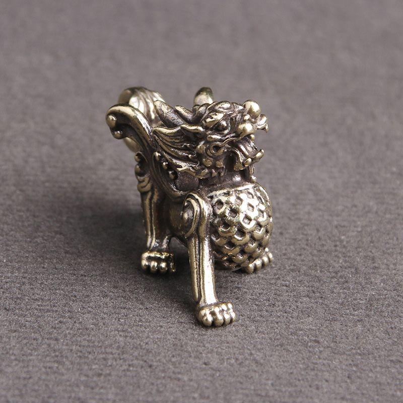 麒麟 獅子 置物 開運 風水 聖獣 ミニチュア 真鍮 金運 魔除け 守護