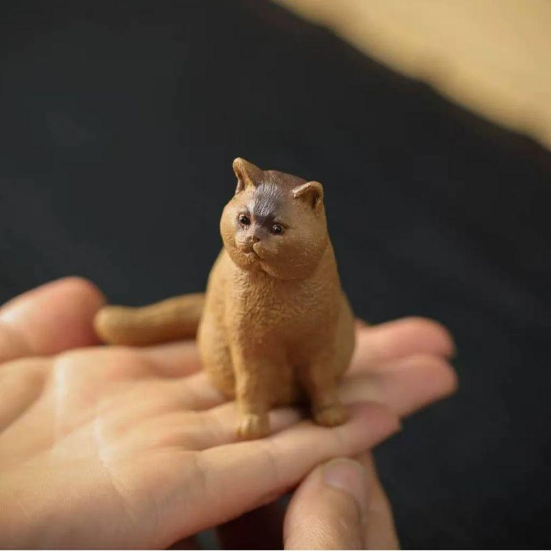 猫 置物 風水 招き猫風 卓上置物 インテリア かわいい ミニ置物 短毛猫