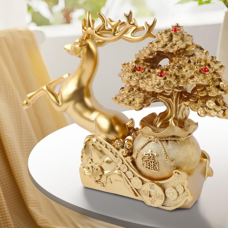 トナカイ 伝統的工芸品 甲州水晶 (高さ25cm•重さ3kg) 風林火山