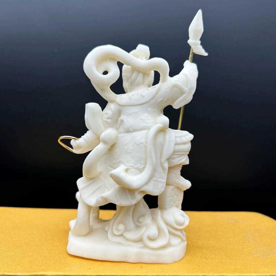 置物 オブジェ 皇子 樹脂製 ホワイト 白 幸運 長寿 縁起物 魔除け 厄除