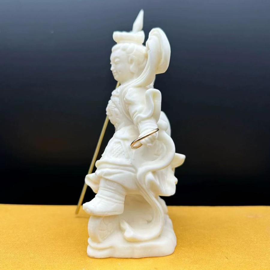 置物 オブジェ 皇子 樹脂製 ホワイト 白 幸運 長寿 縁起物 魔除け 厄除