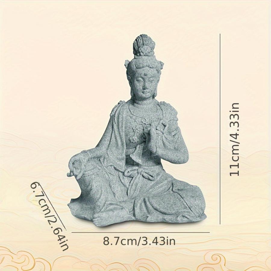 水月観音 観音 菩薩 像 仏像 石 彫刻 開運 健康運 金運 財運 家庭運