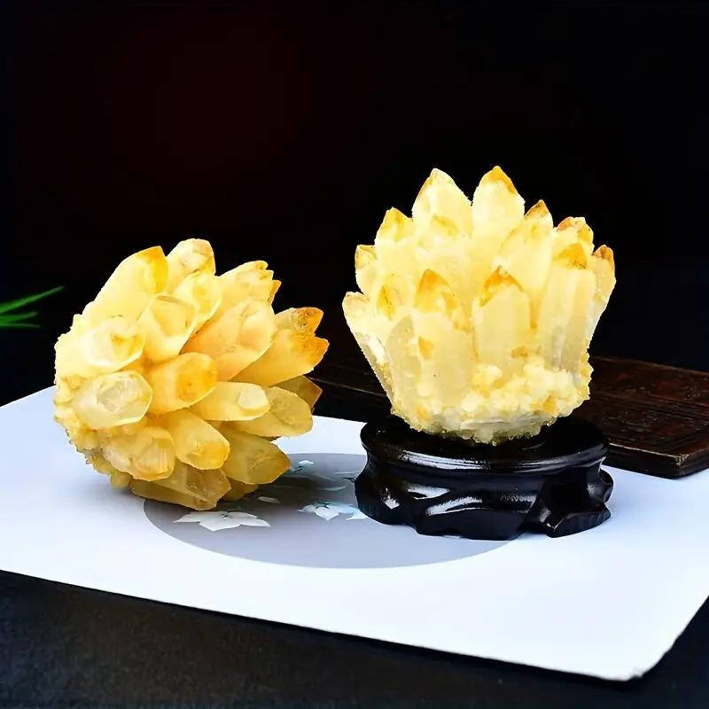 シトリン 天然石 クラスター 原石 風水 パワーストーン オブジェ 置物