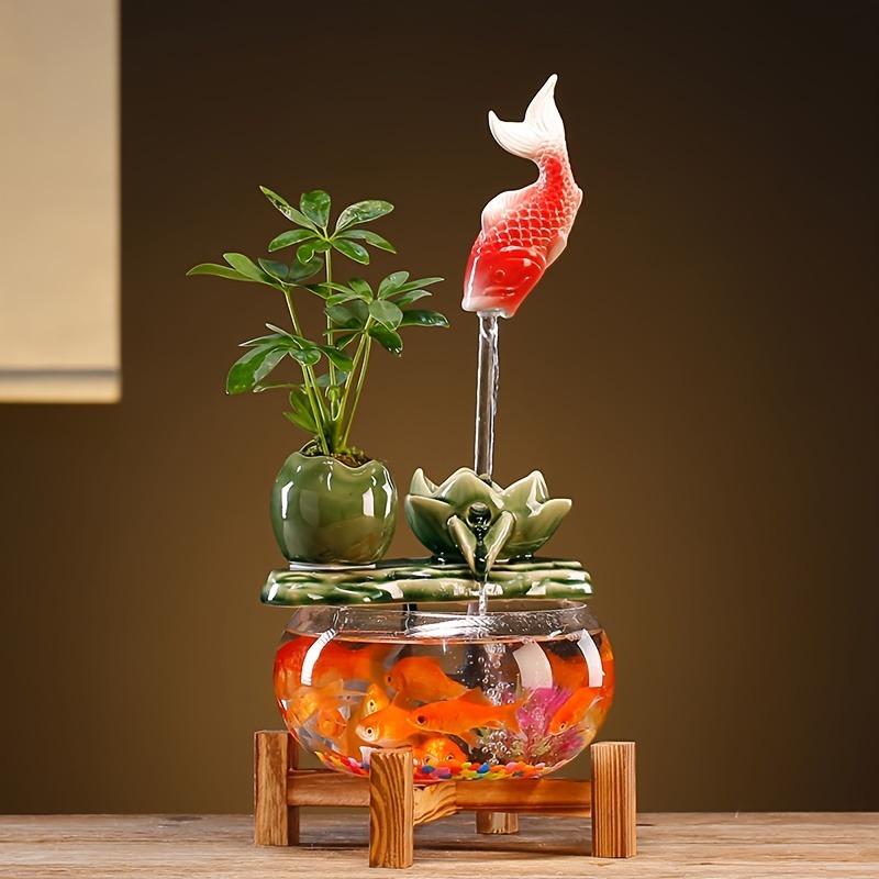 卓上噴水 ミニ噴水 三層噴水 水 鯉 金魚 金魚鉢 ヒーリング 癒し 瞑想