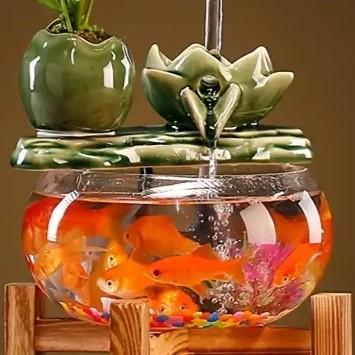 卓上噴水 ミニ噴水 三層噴水 水 鯉 金魚 金魚鉢 ヒーリング 癒し 瞑想