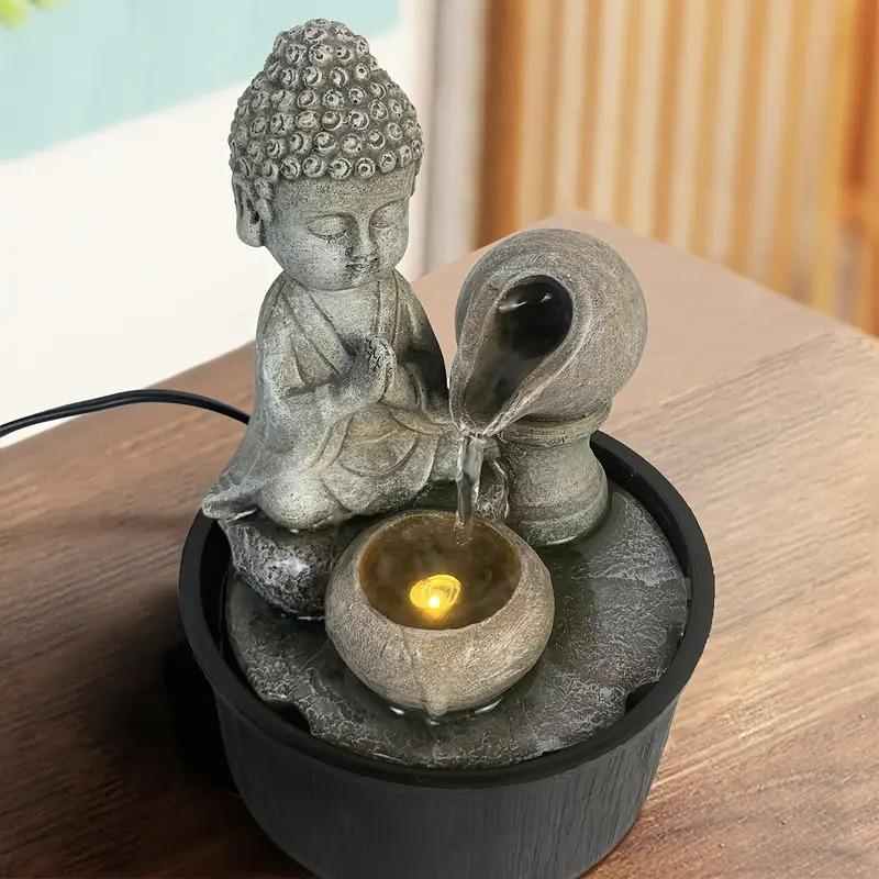 仏像 仏 神様 噴水 卓上噴水 置物 オブジェ 仏教 風水 崇拝 彫刻 病気